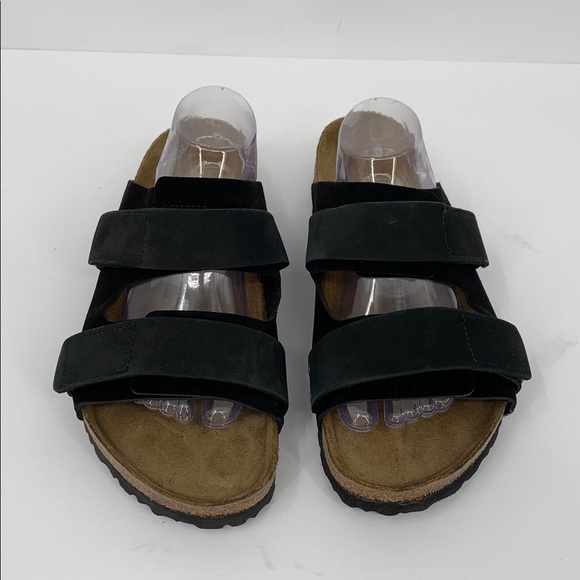 Birkenstock Uji double strap slide sandal comfort black suede shoe men 43 10 main image 6